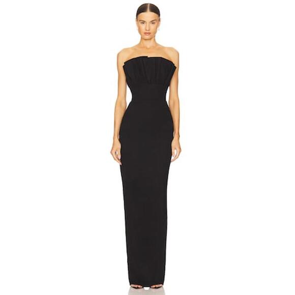 SAU LEE Noah Gown in Black